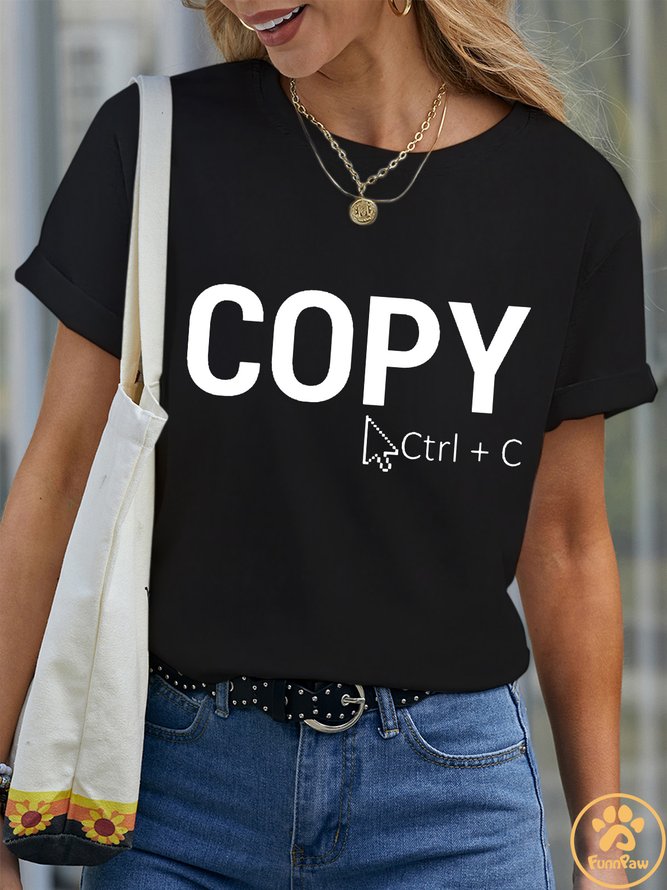 Lilicloth X Funnpaw Women's Copy Ctrl C Pet Matching T-Shirt
