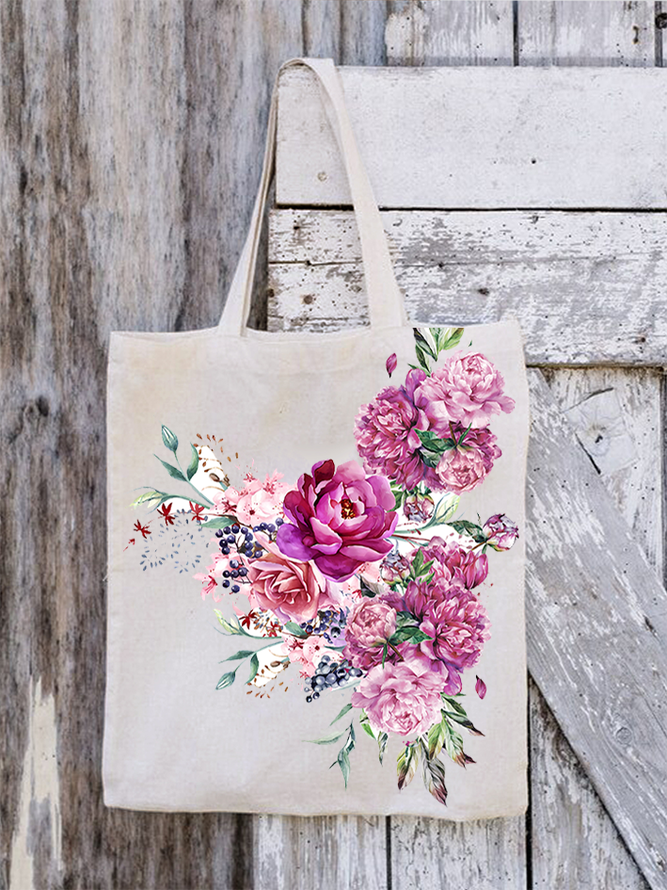 Women's Floral Print Shopping Tote