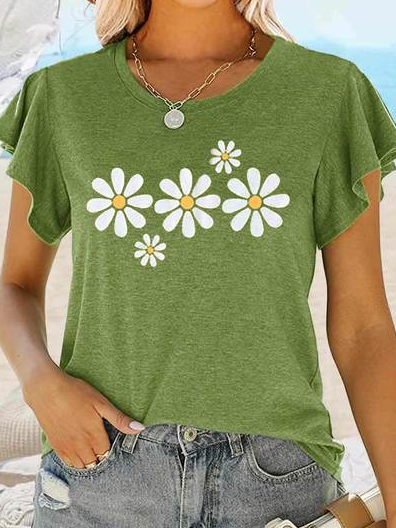 Women's Casual Floral T-Shirt