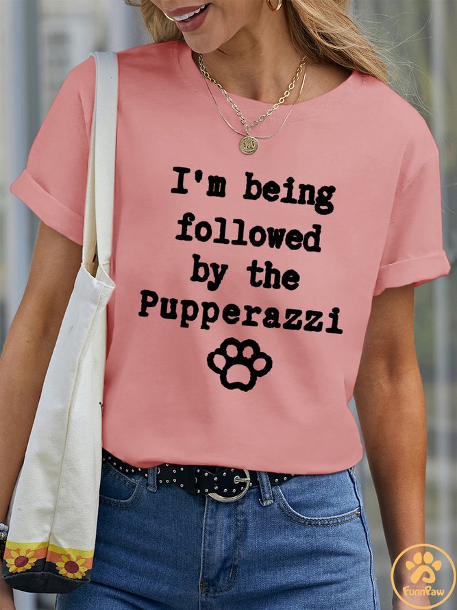 Lilicloth X Funnpaw Women's I'm Being Followed By The Pupperazzi Pet Matching T-Shirt