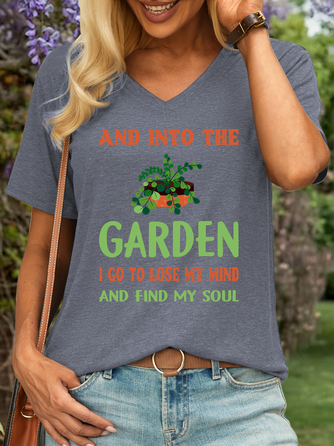 Lilicloth X Rajib Sheikh And Into The Garden I Go To Lose My Mind And Find My Soul Women’s Casual Plants T-Shirt