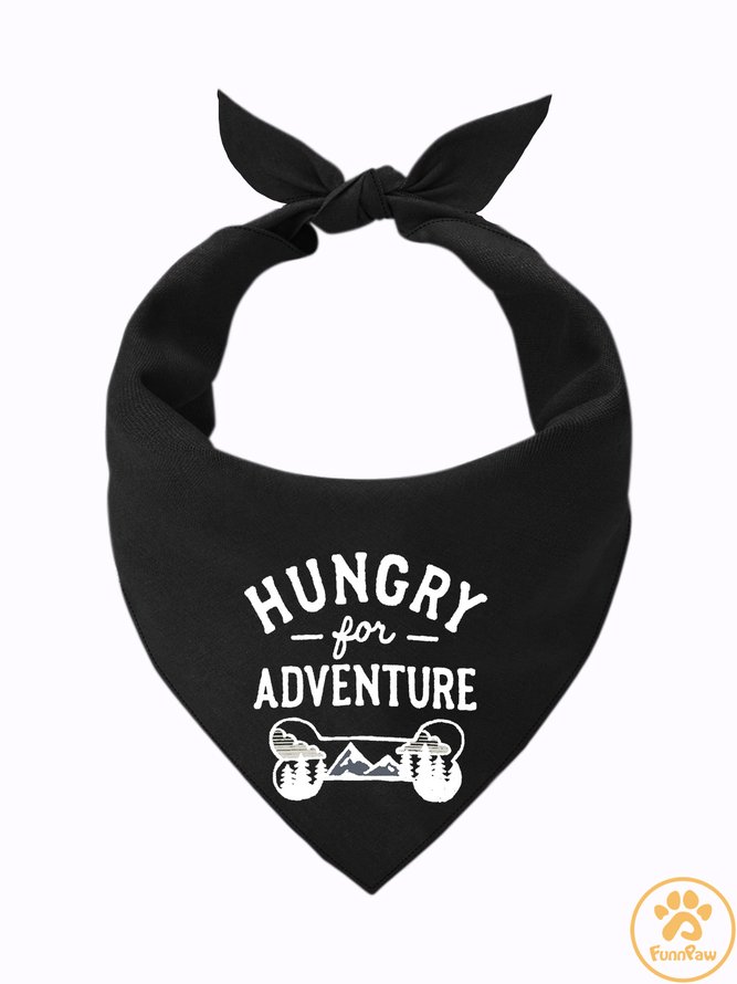Hungry For Adventure Matching Dog Print Bib