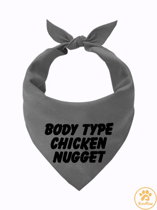 Body Type Chicken Nugget Matching Dog Print Bib