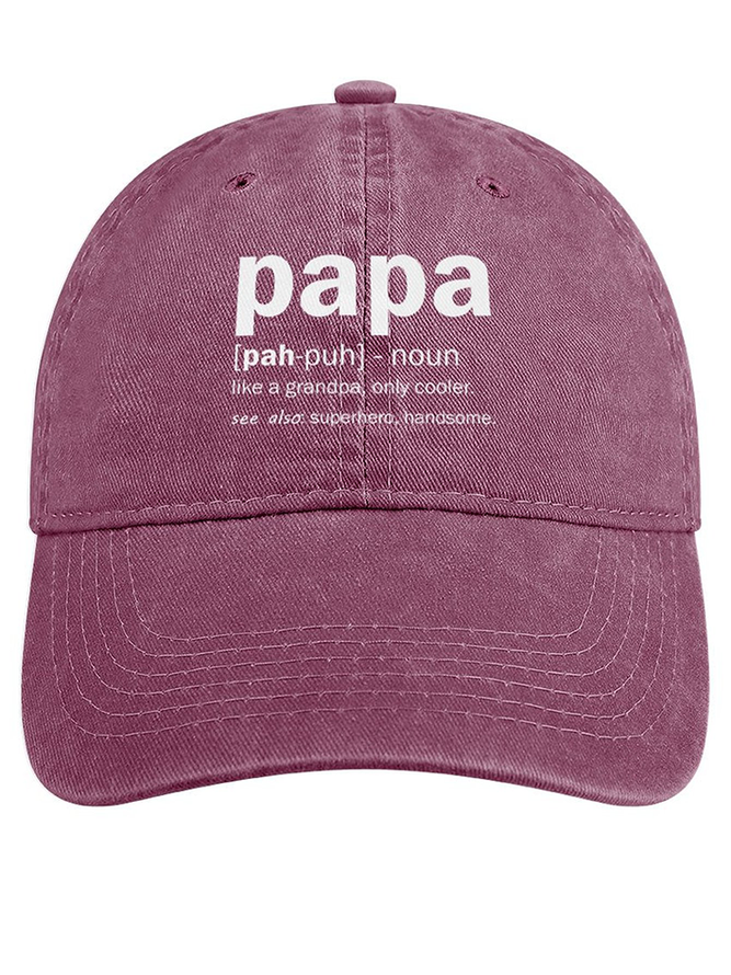 Men's Papa Like A Grandpa Only Cooler See Also Superhero Handsome Funny Adjustable Denim Hat