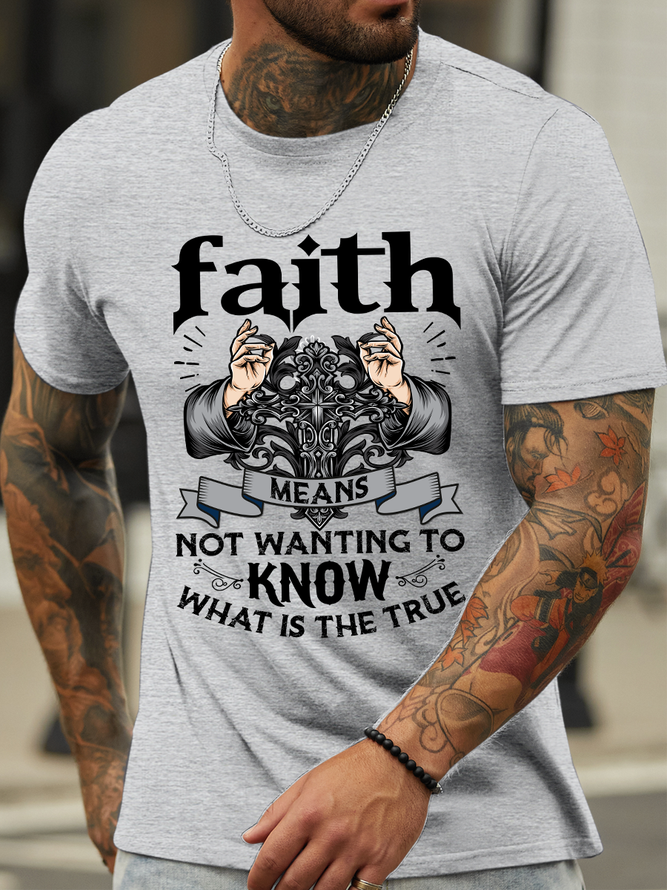 Lilicloth X Ana Faith Means Not Wanting To Know What Is The True Men’s Casual Crew Neck Cotton T-Shirt