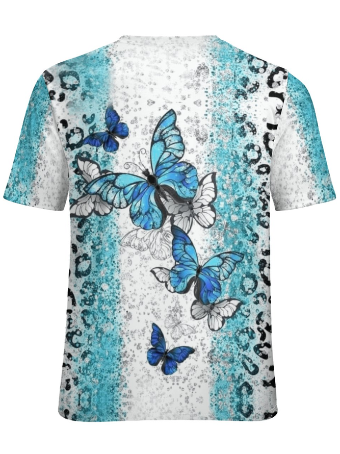 Women's Color Block Butterfly T-Shirt
