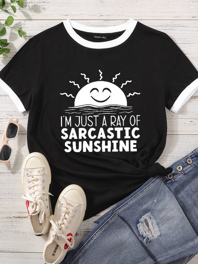 Women's I'm Just A Ray Of Sarcastic Sunshine Cotton-Blend T-Shirt