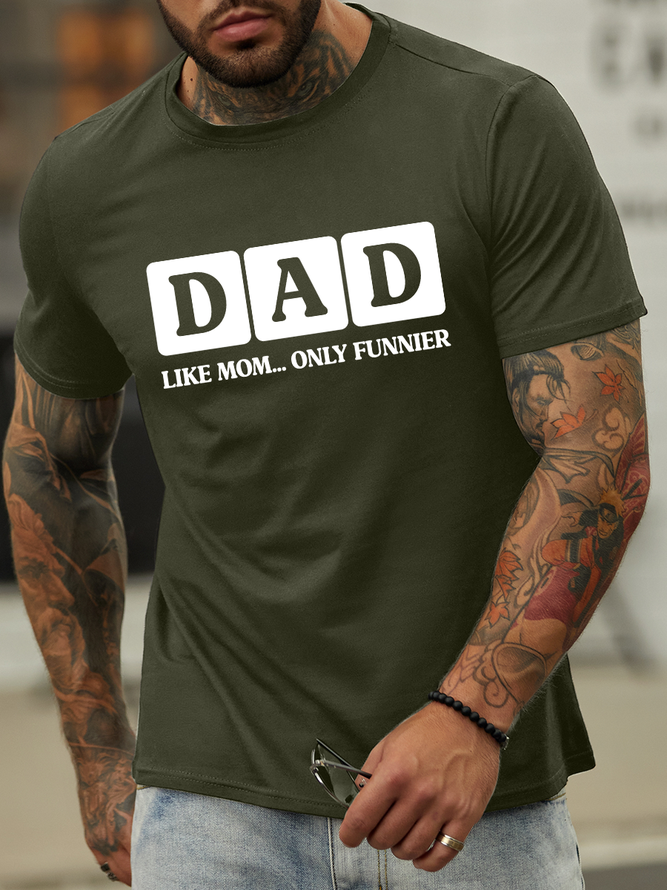 Lilicloth X Hynek Rajtr Dad Like Mom Only Funnier Men’s Casual Cotton T-Shirt