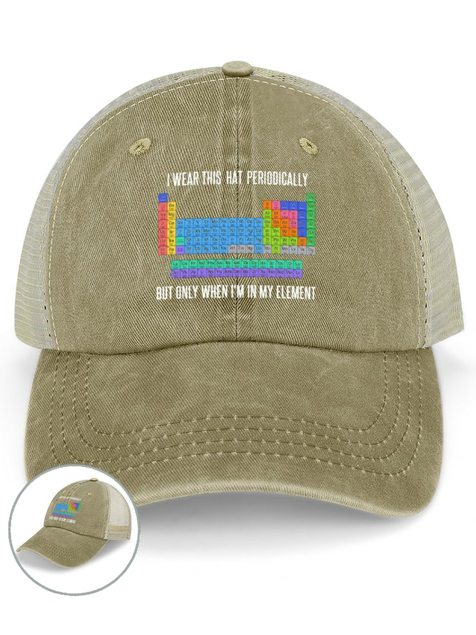 I Wear This Shirt Periodically But Only When I’m In My Element  Washed Mesh-back Baseball Cap