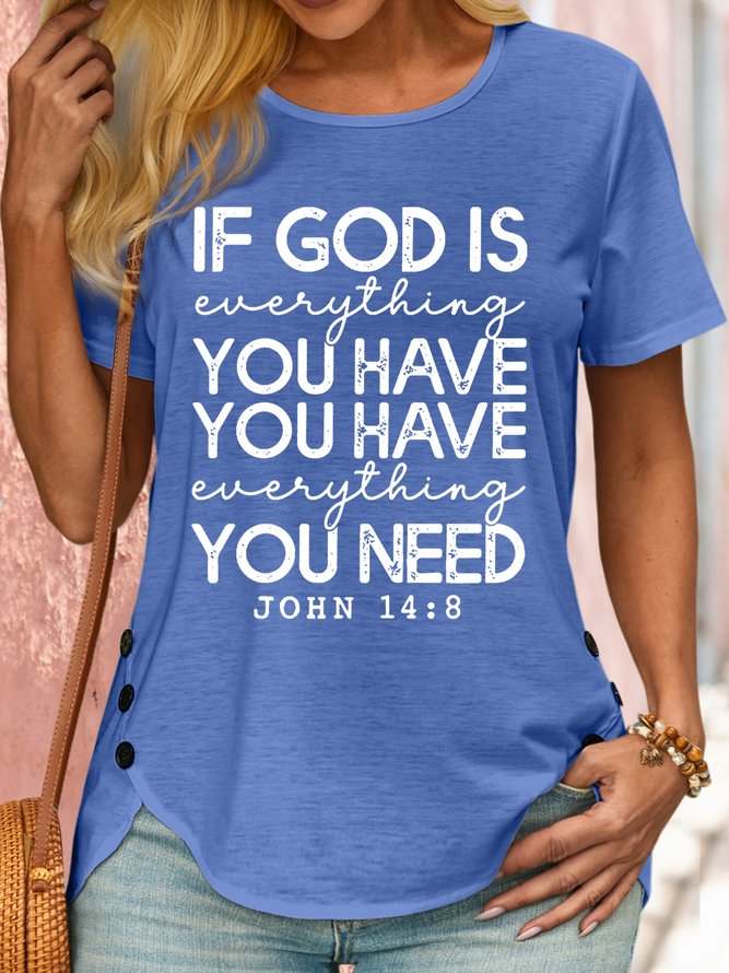 Women's God Is Everything You Have Casual Loose T-Shirt