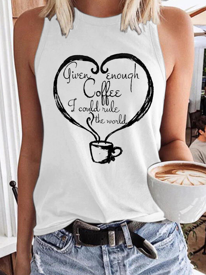 Women's With Enough Caffeine I Can Rule The World Casual Tank Top