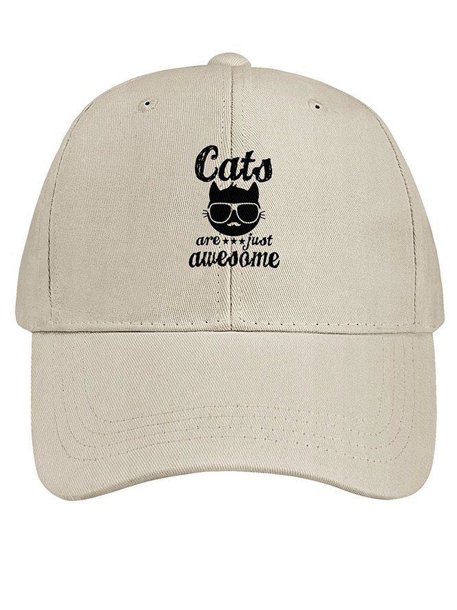 Women’s Cats Are Just Awesome Cotton Fit Adjustable Hat