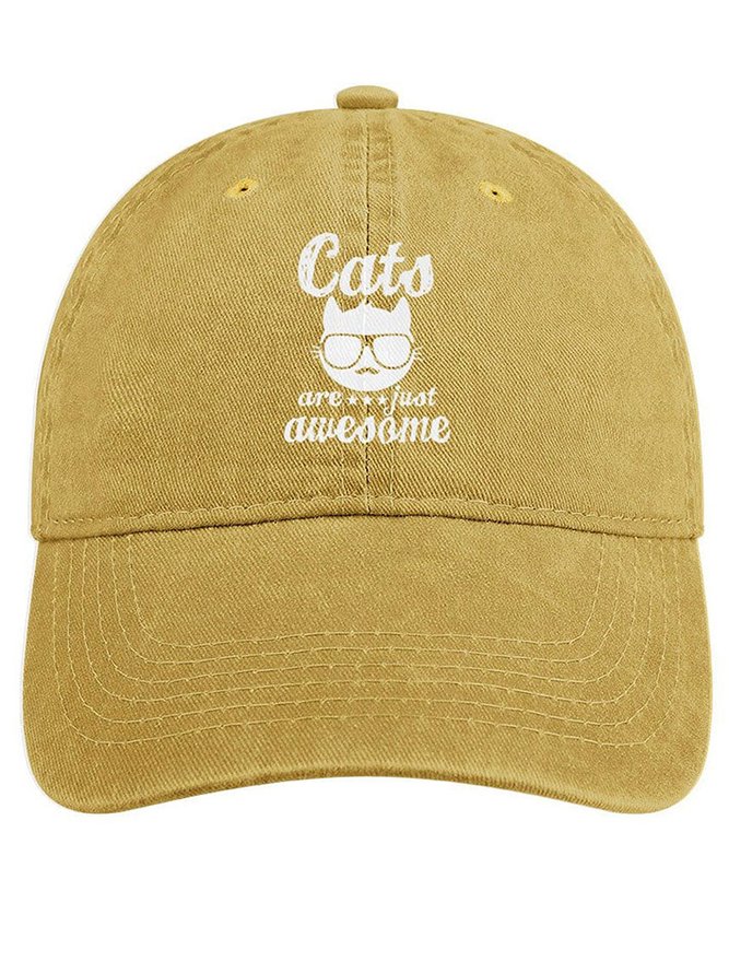 Women’s Cats Are Just Awesome Adjustable Denim Hat