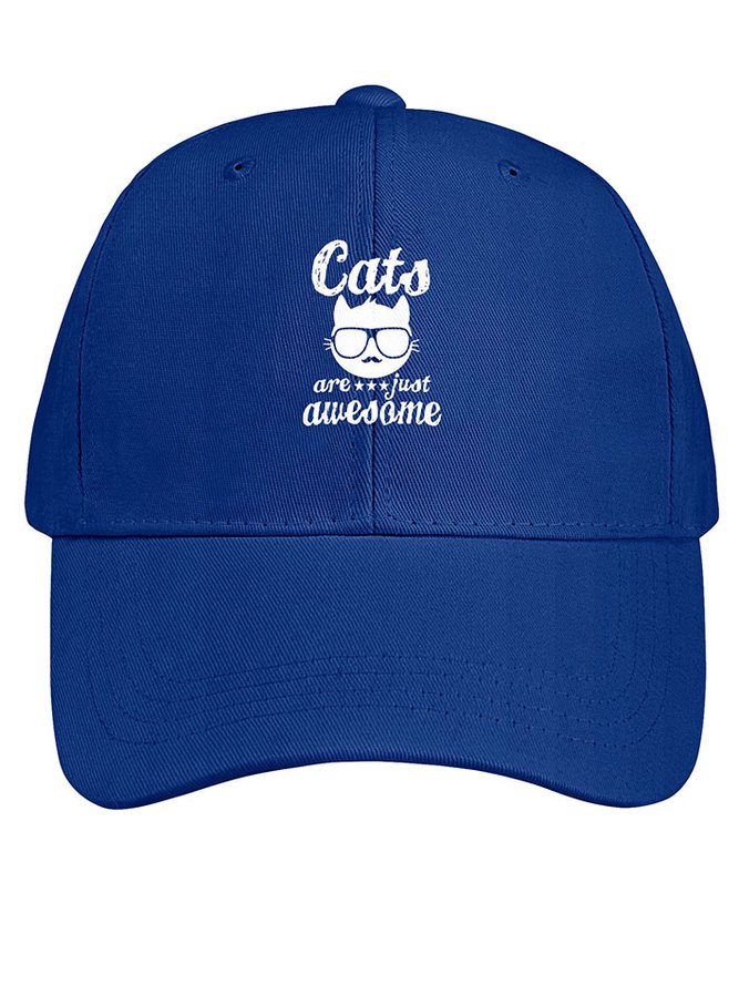 Women’s Cats Are Just Awesome Cotton Fit Adjustable Hat