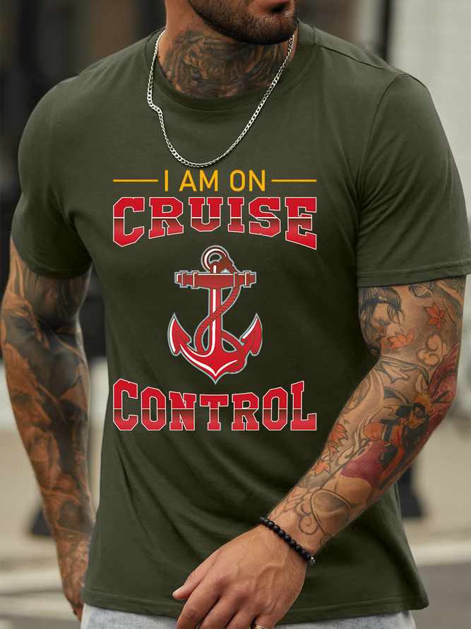 Lilicloth X Jessanjony I’m Cruise Control Men’s Cotton Casual T-Shirt