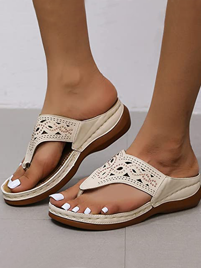 Women's Dressy Summer Sandals Orthopedic Sandals Arch Support Clip Toe Walking Platform Slippers Flip Flops