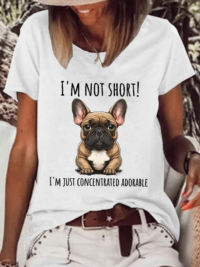 Women's Funny Short People I’m Not Short Just Concentrated Adorable Casual T-Shirt