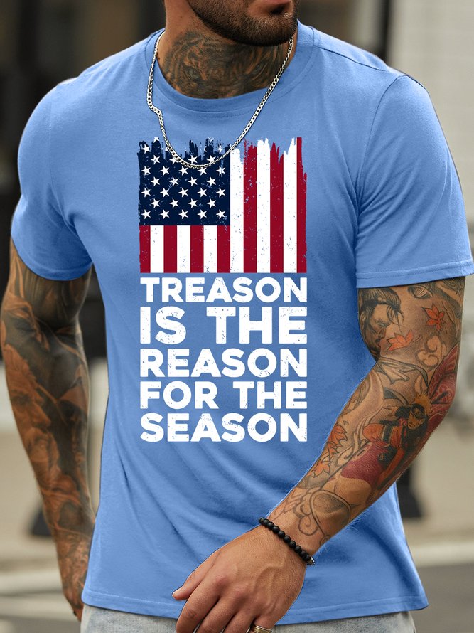 Lilicloth X Hynek Rajtr Treason Is The Reason For The Season Men’s Cotton Flag T-Shirt