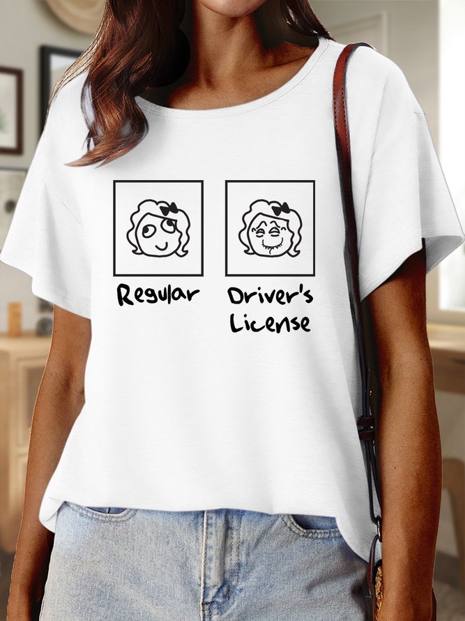 Lilicloth X Manikvskhan Regular Driver’s License Women’s Funny Casual Cotton T-Shirt