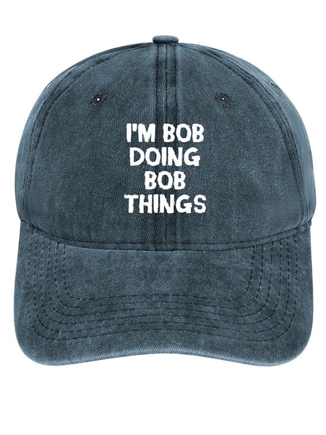 Men's /Women's I Am Bob Doing Bob Things Graphic Printing Regular Fit Adjustable Denim Hat