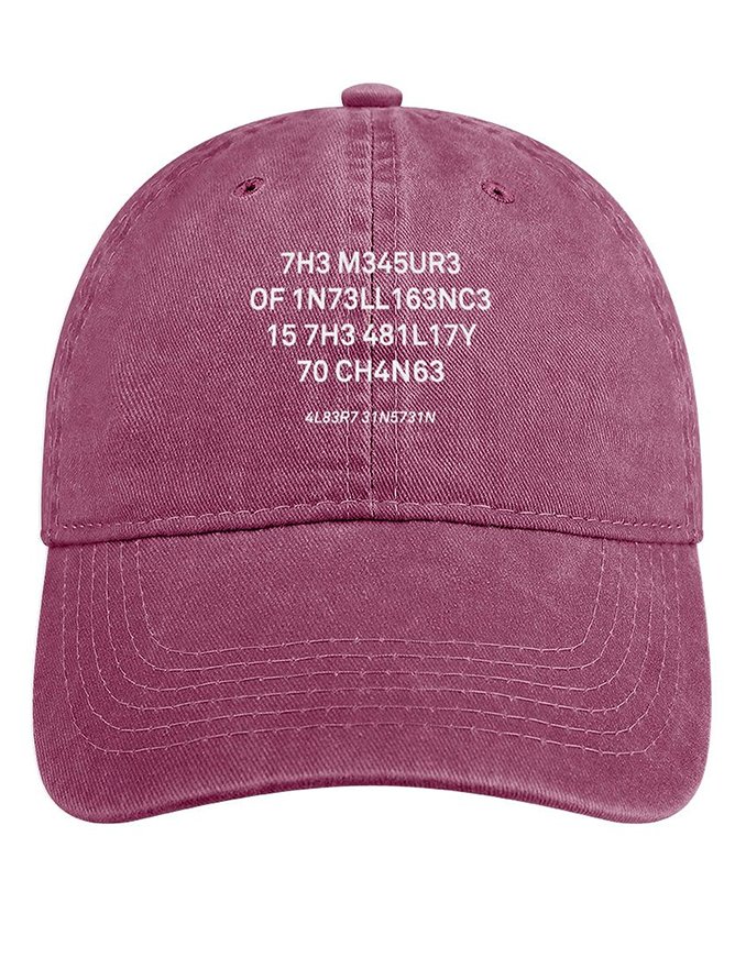 Men's /Women's Funny 7H3 M345UR3 The Measure Of Intelligence Graphic Printing Regular Fit Adjustable Denim Hat