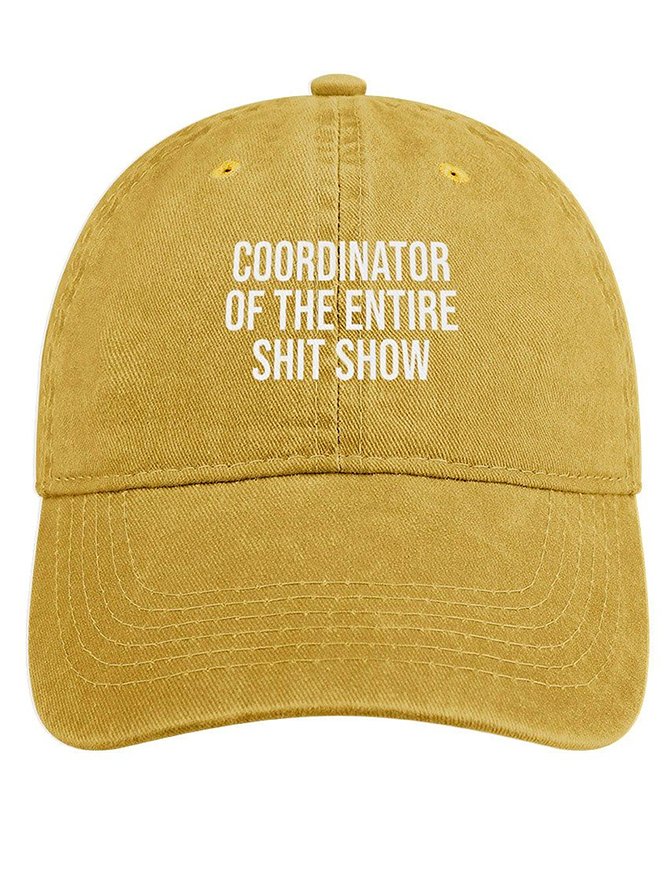 Men's /Women's Coordinator Of The Entire Shit Show Graphic Printing Regular Fit Adjustable Denim Hat