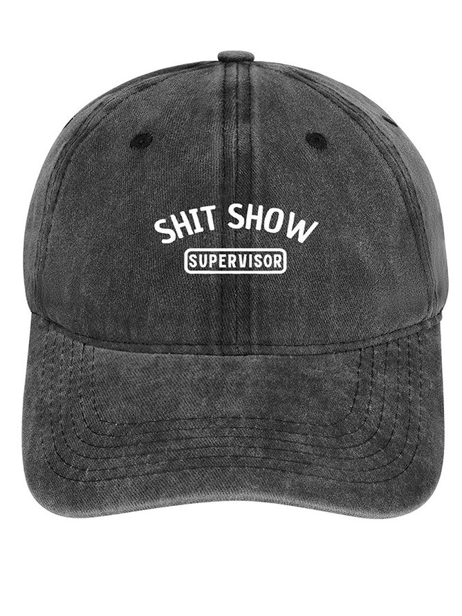 Men's /Women's Shit Show Supervisor Graphic Printing Regular Fit Adjustable Denim Hat