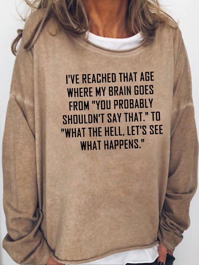 Women' Funny Sarcastic Casual Regular Fit Sweatshirt