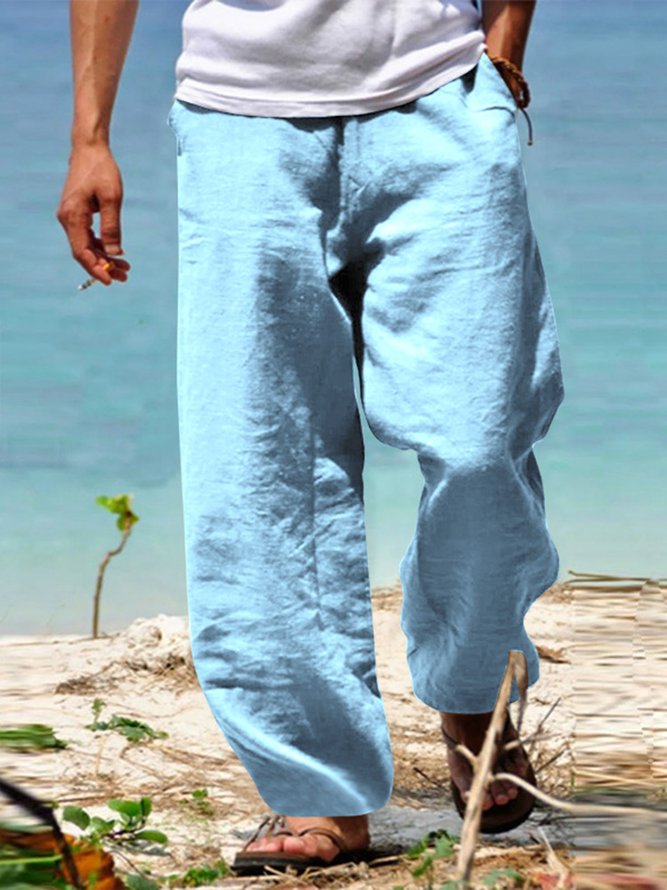 Casual Plain Regular Fit Pants
