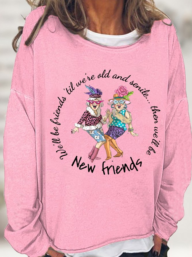 Women's Senile New Friends Casual Sweatshirt