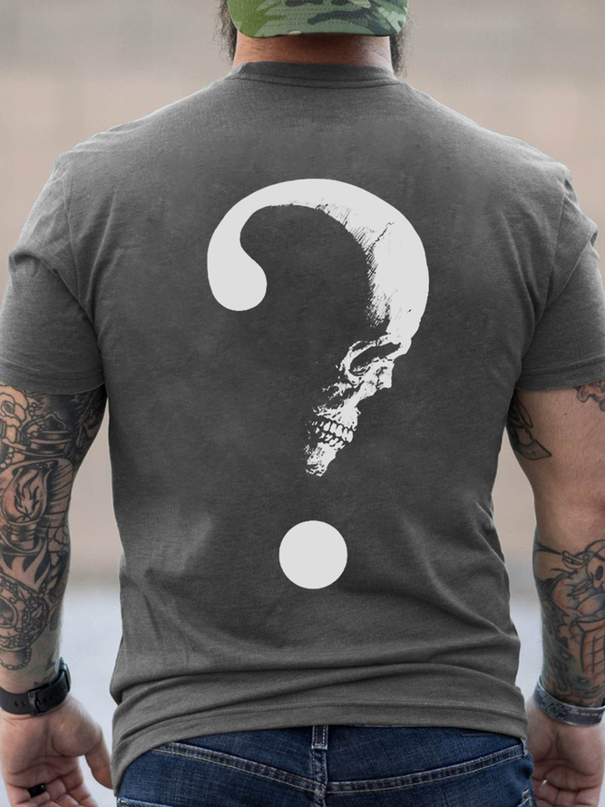 Men's Skull Cotton Casual T-Shirt