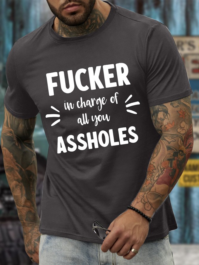 Men’s Humor And Irony Regular Fit Casual T-Shirt