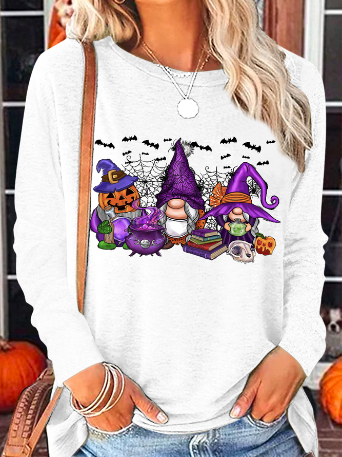 Women's Halloween Gnome Casual Halloween Regular Fit Shirt