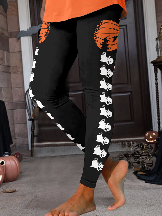 Women's Cotton-Blend Casual Halloween Legging