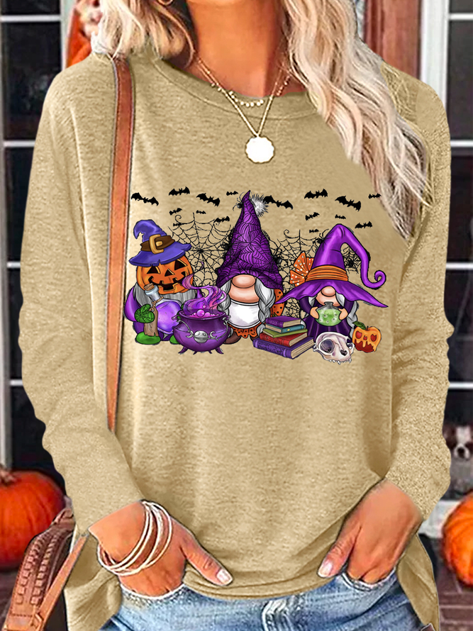 Women's Halloween Gnome Casual Halloween Regular Fit Shirt