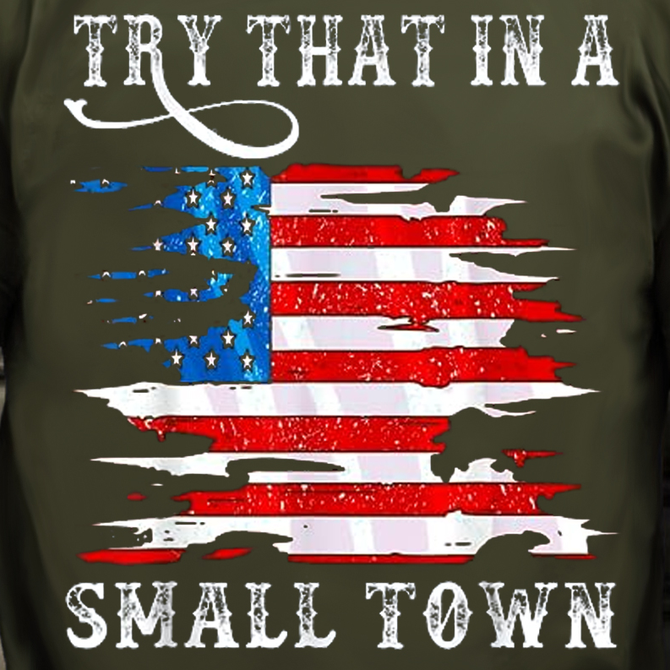 Men’s Casual Try That In A Small Country Western Town Country Music Lover Letters T-Shirt