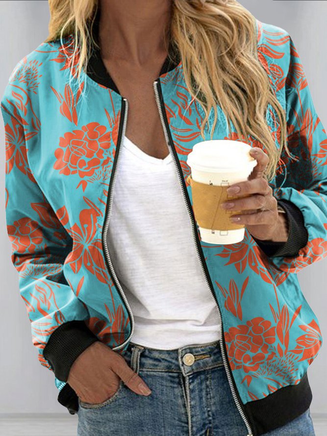 Casual Floral Others Jacket