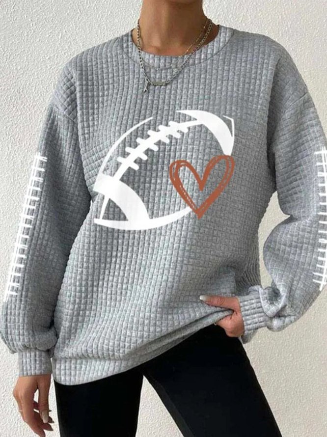 Casual Heart/Cordate Sweatshirt