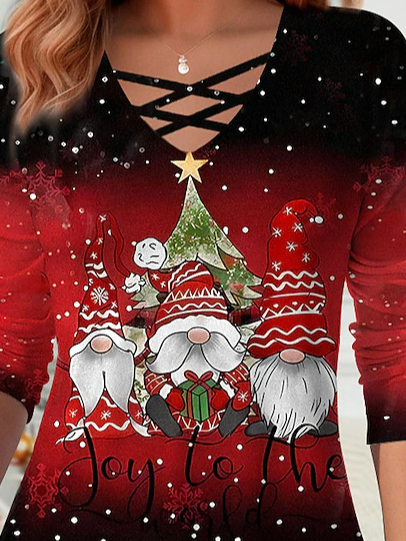 Casual Christmas Elk T-Shirt