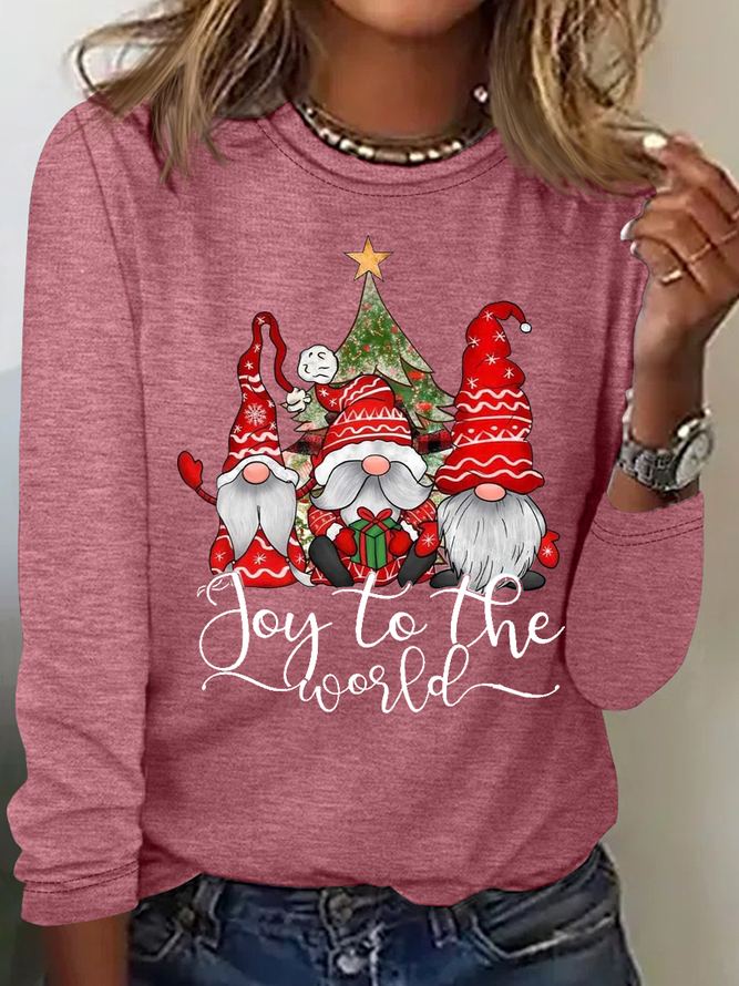 Joy To The World Gnome Casual Christmas Shirt