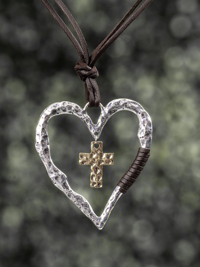 Women's Cross Heart Necklace