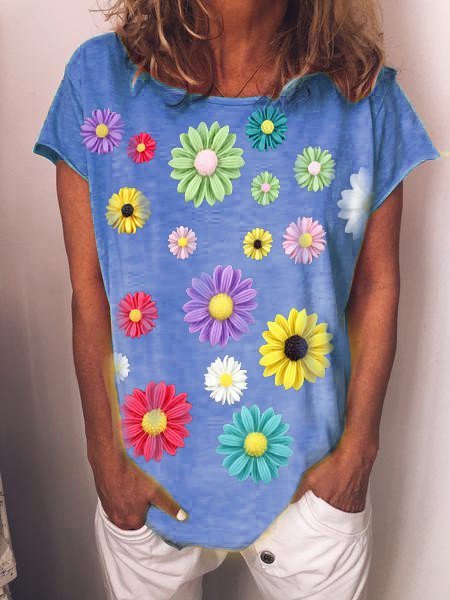 summer print t shirt