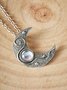 Bohemian Vintage Natural Opal Moonstone Distressed Necklace Ethnic Jewelry