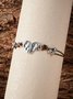 Ethnic Vintage Silver Heart Leather Bracelet Bohemian Vacation Jewelry