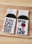 If You Can Read This Casual Fun Letter Print Cotton Socks