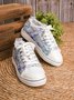 Lightweight Breathable Blue Floral Sneakers Espadrilles