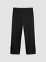 Plain color patterned elastic waist lace high elastic Pants Capri Leggings