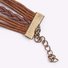 Vintage Alloy Leather Rope Casual Bracelet
