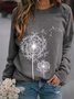 Women Dandelion Priint Long Sleeve T-Shirt