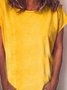 Yellow Short Sleeve Casual T-shirt